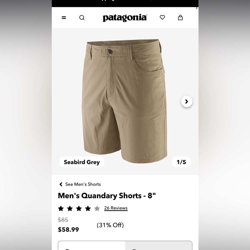 M’s Patagonia Quandry Short - 32